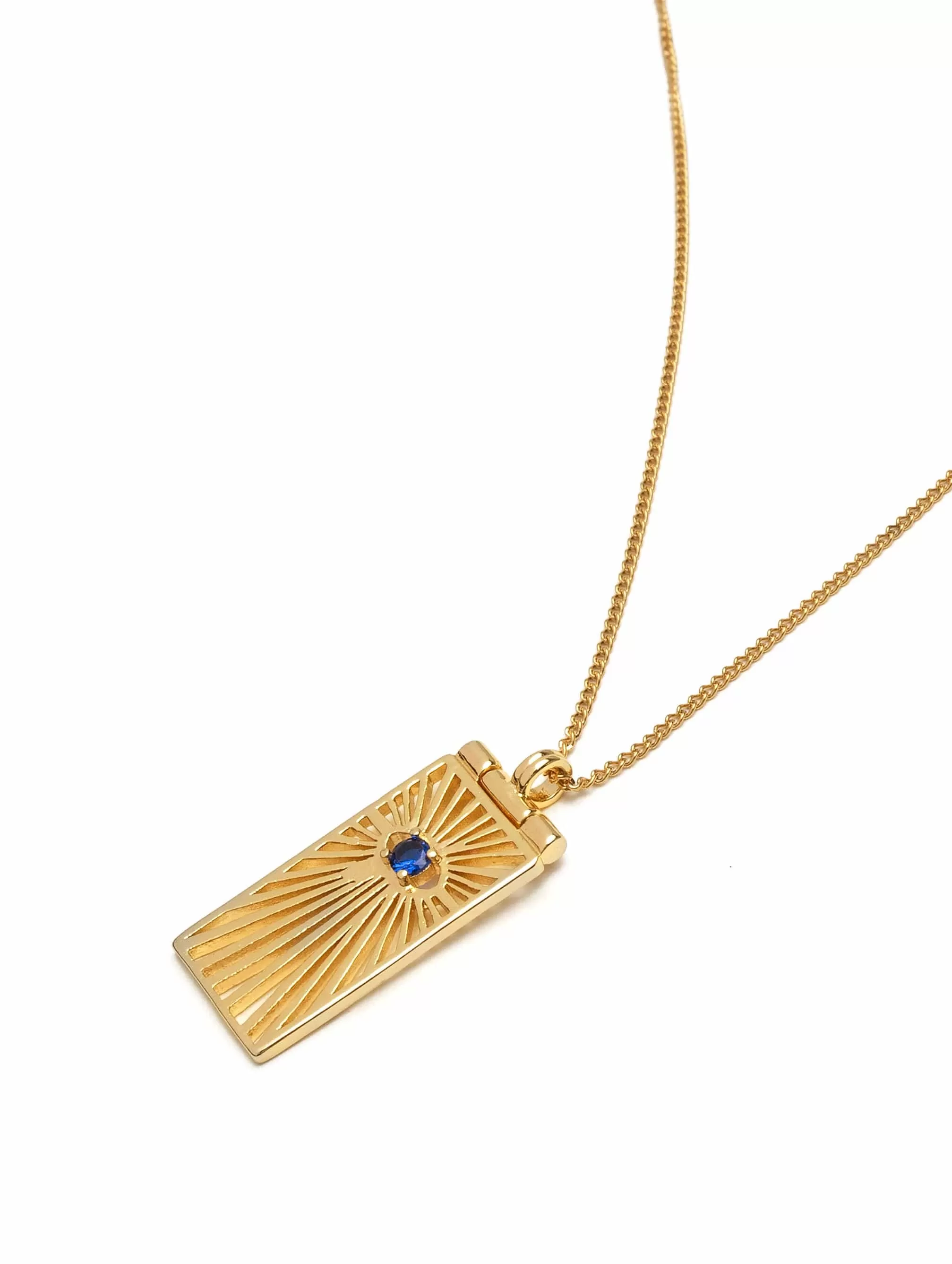 Gold Necklace with Evil Eye Tag