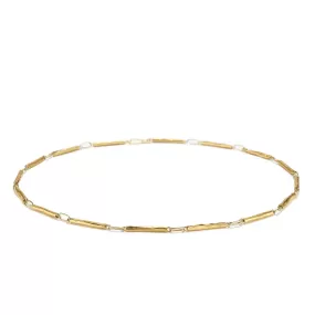 Gold Tube Necklace