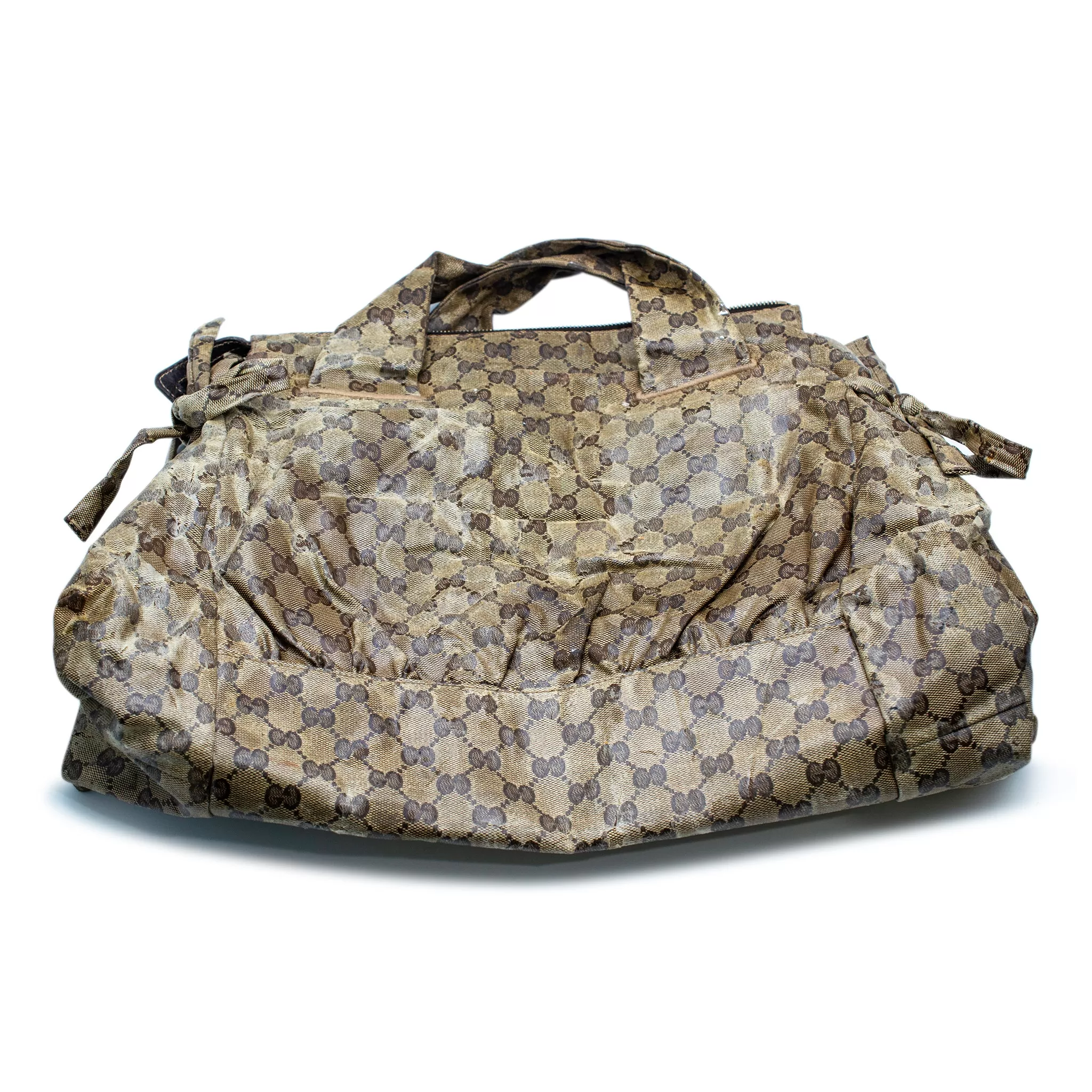 Gucci Gg Hysteria Tote Beige Leather Ladies Handbag