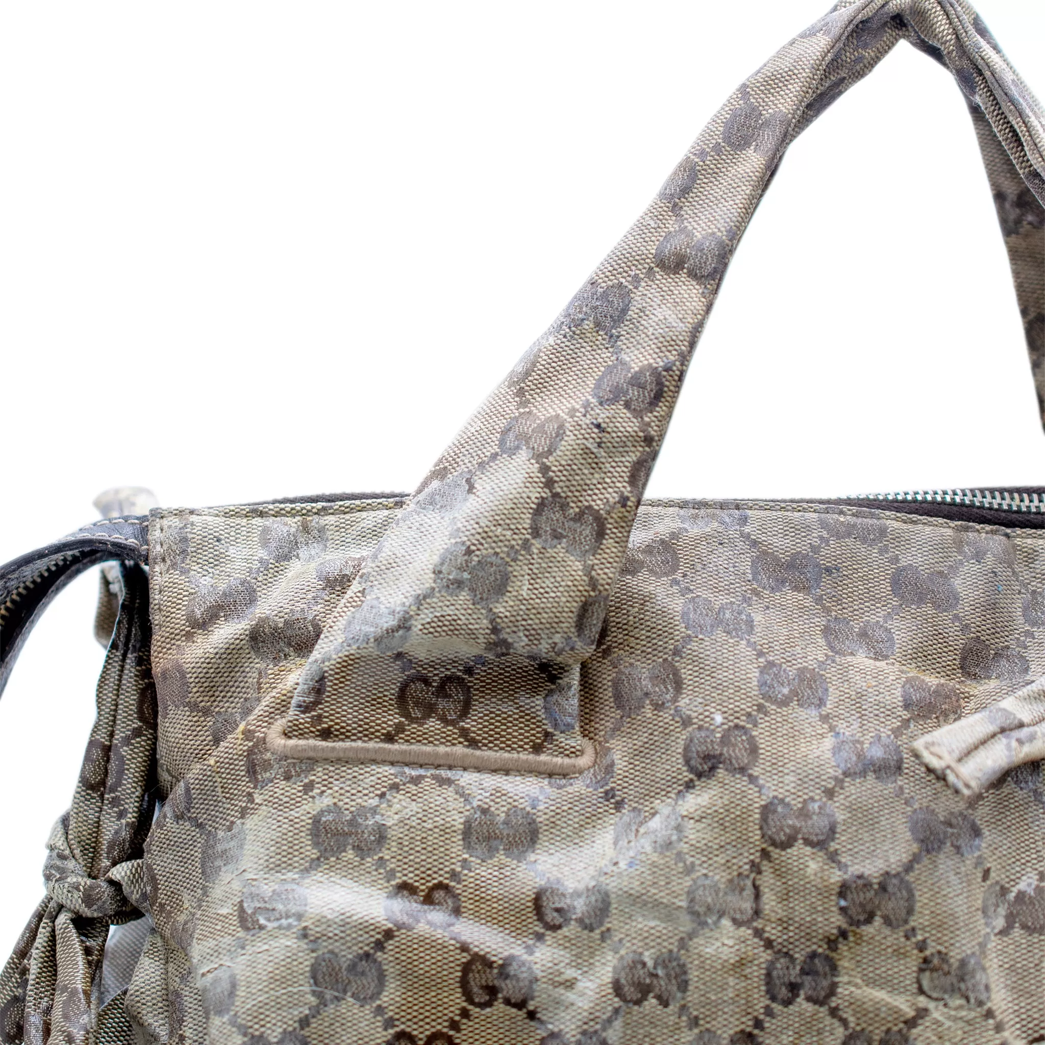 Gucci Gg Hysteria Tote Beige Leather Ladies Handbag