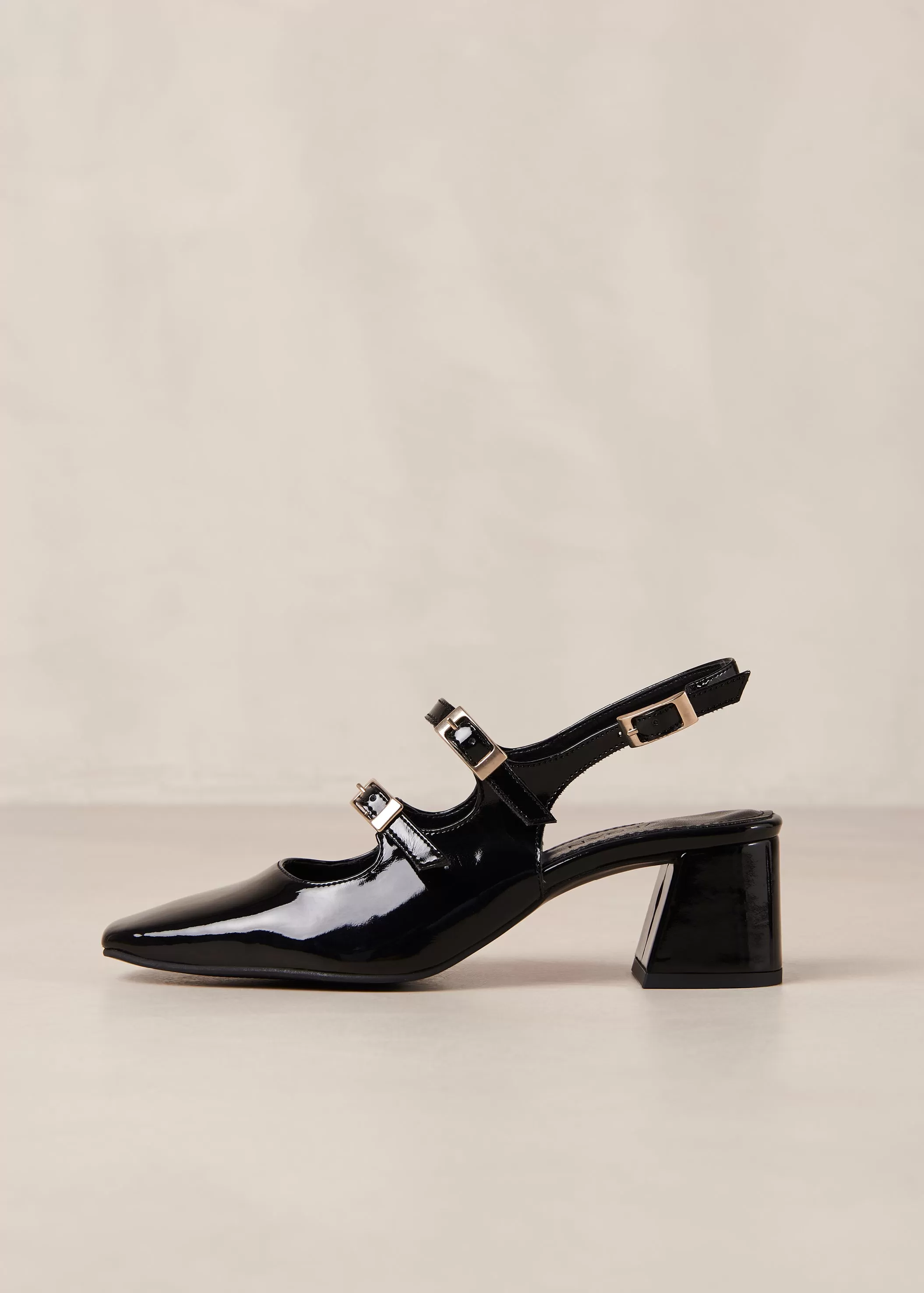 Hanna Onix Black Vegan Leather Pumps