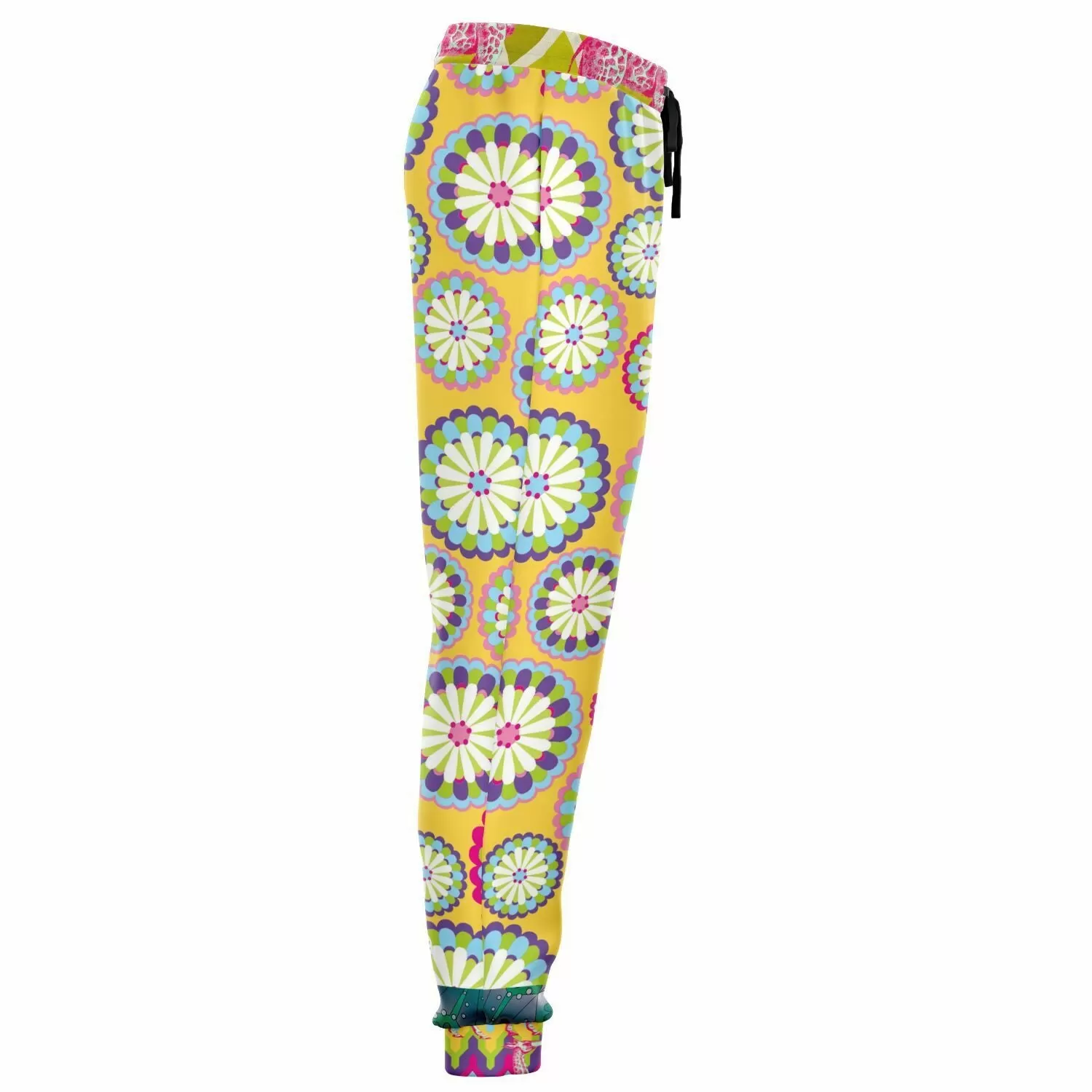 Hello Janis! Yellow Geo Print Unisex Fleece Joggers