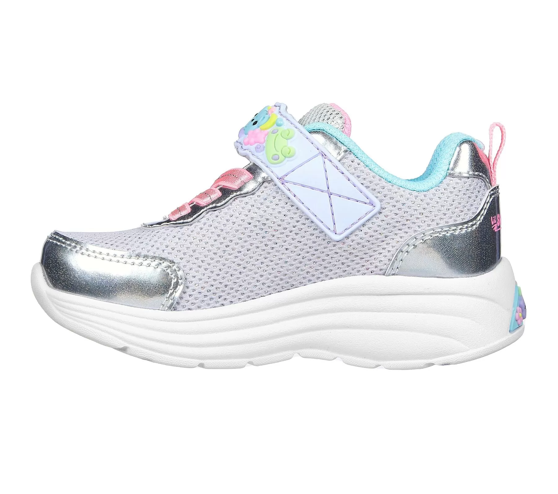 Infants Skechers Trainers Silver Strap My Dreamers 303155N SMLT