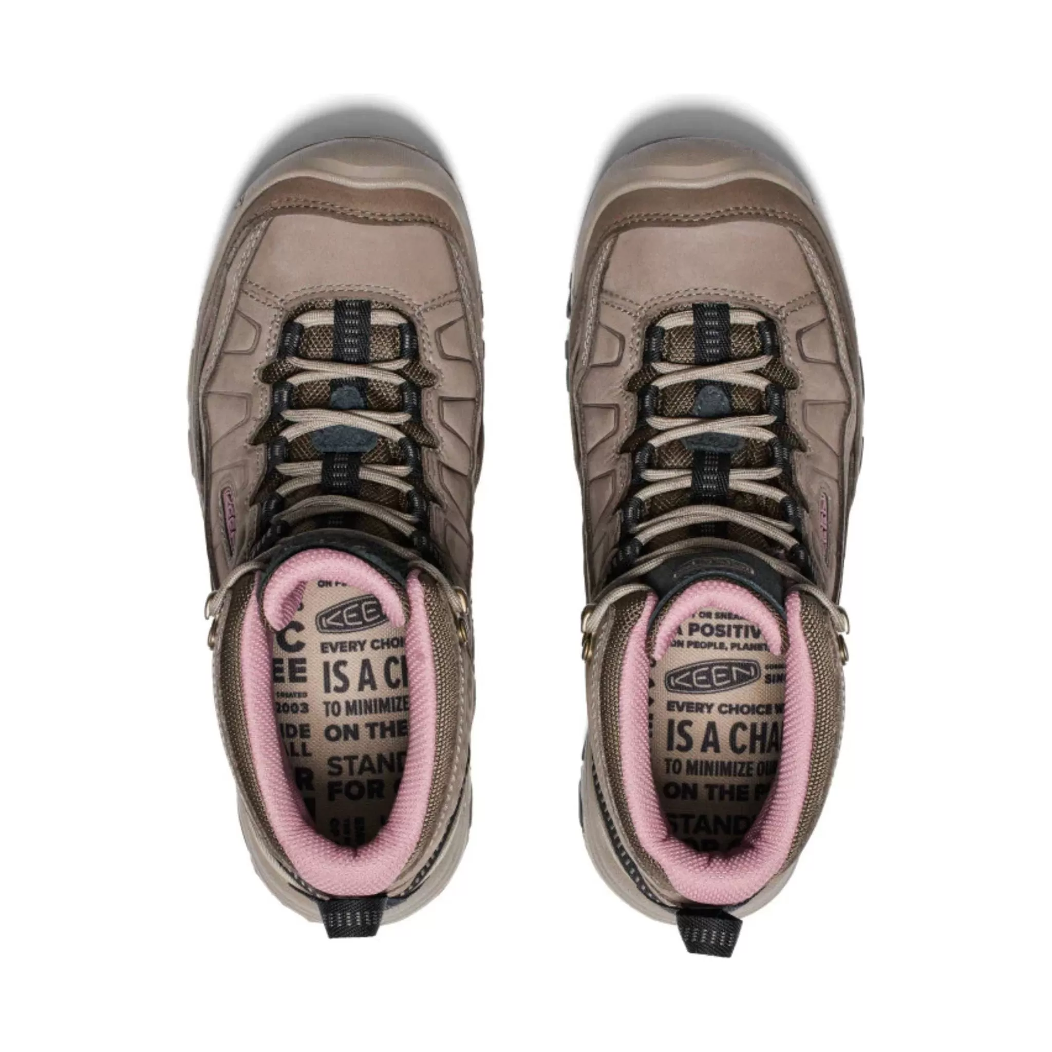 KEEN Women's Targhee IV Mid Waterproof Hiking Boot - Brindle/Nostalgia Rose