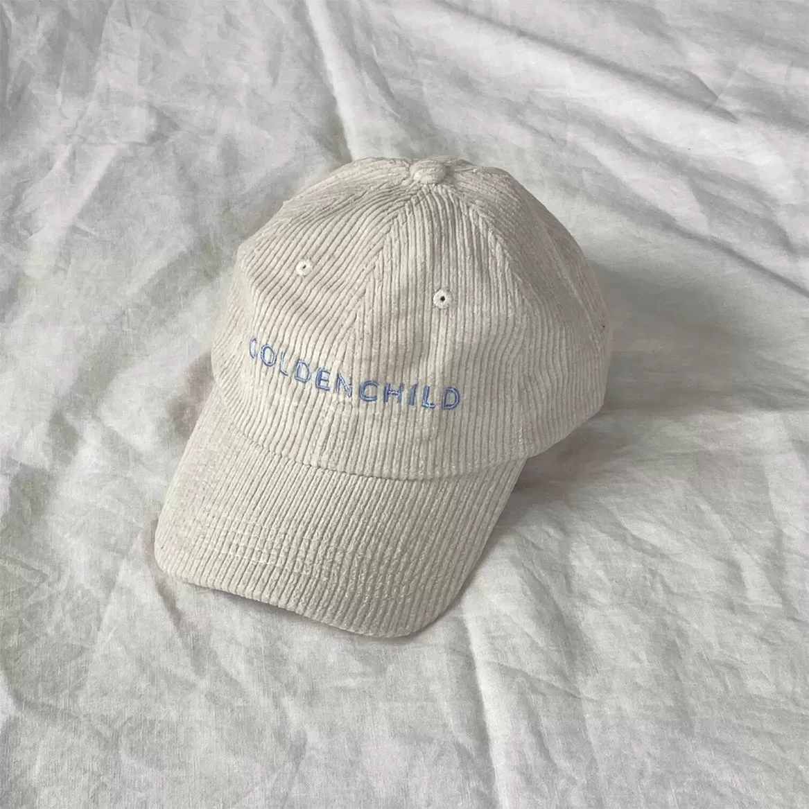 Kids Corduroy Cap - White