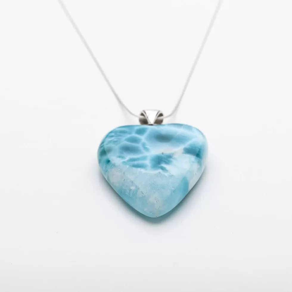 Larimar Heart Pendant Leela