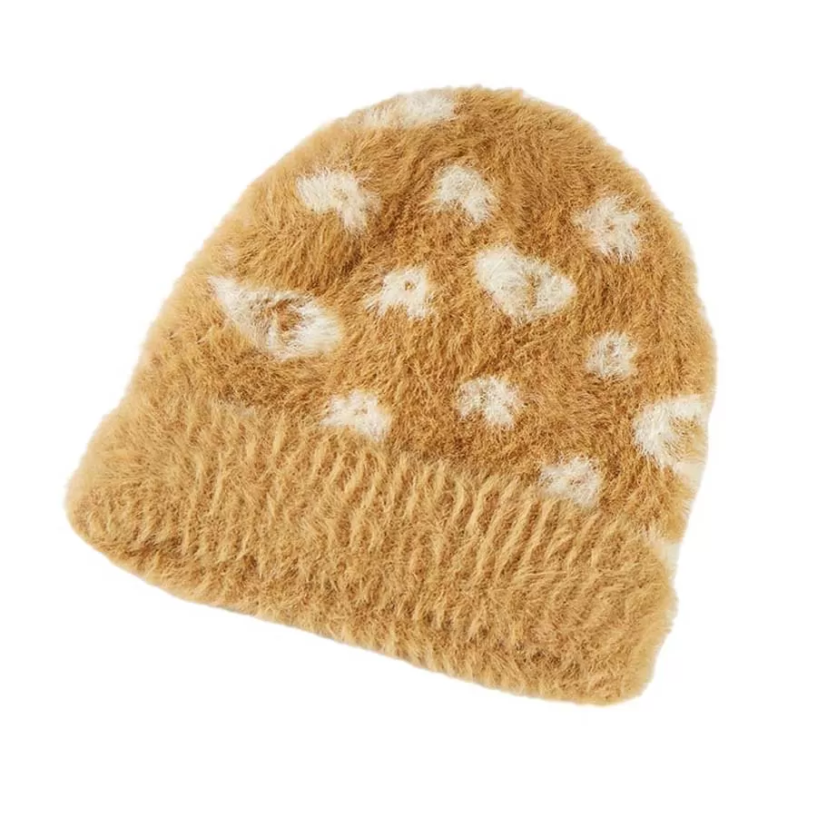 Leopard Patterned Beanie Hat