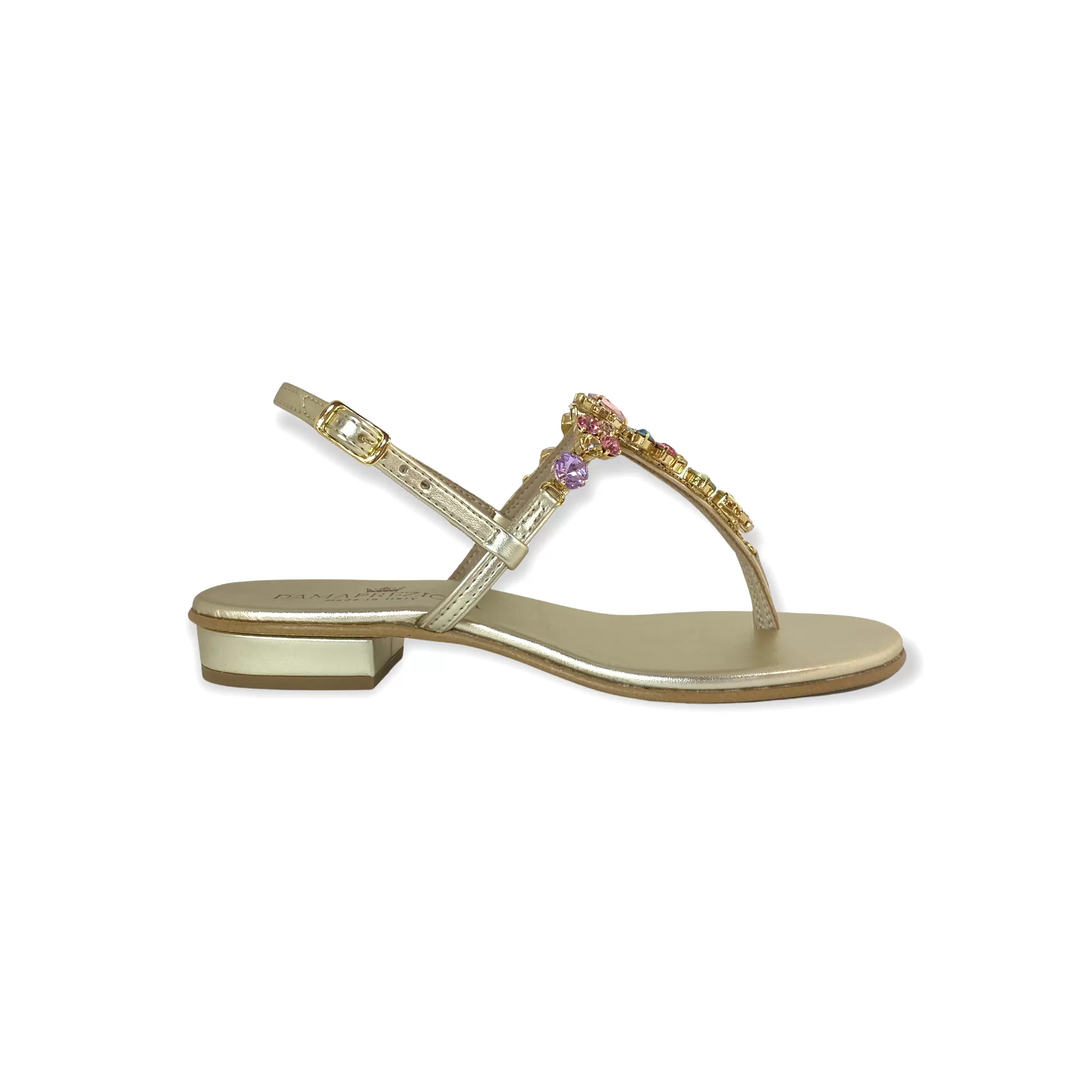 Lucrezia multicolor-crystal flat jewel sandal