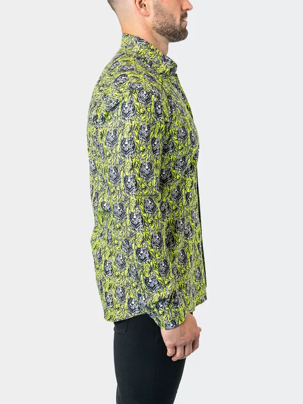 Maceoo Stretch Shirt | Fibonacci Jungle 70 Green