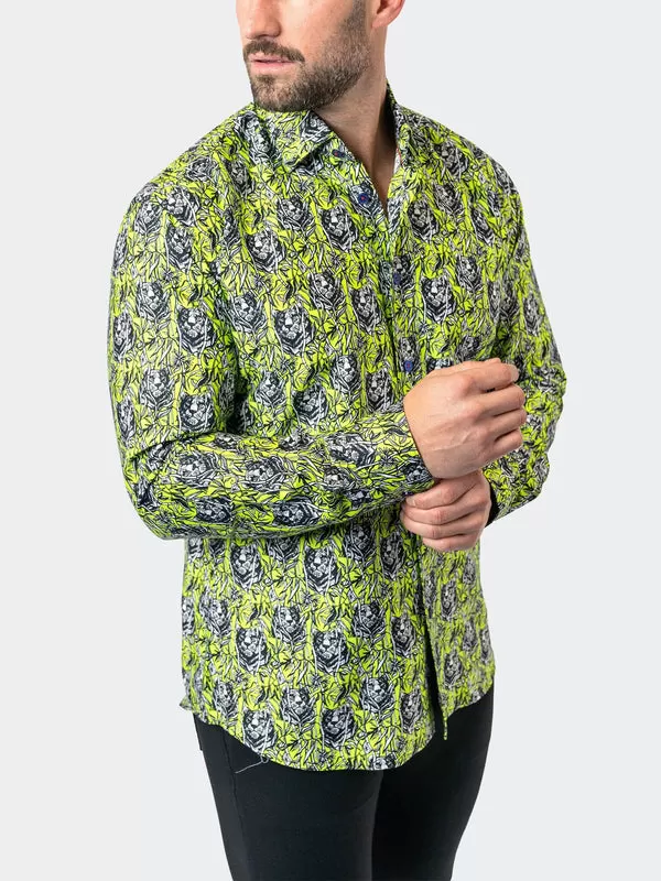 Maceoo Stretch Shirt | Fibonacci Jungle 70 Green