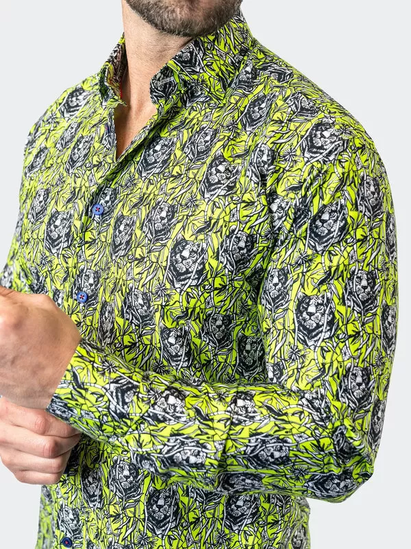 Maceoo Stretch Shirt | Fibonacci Jungle 70 Green