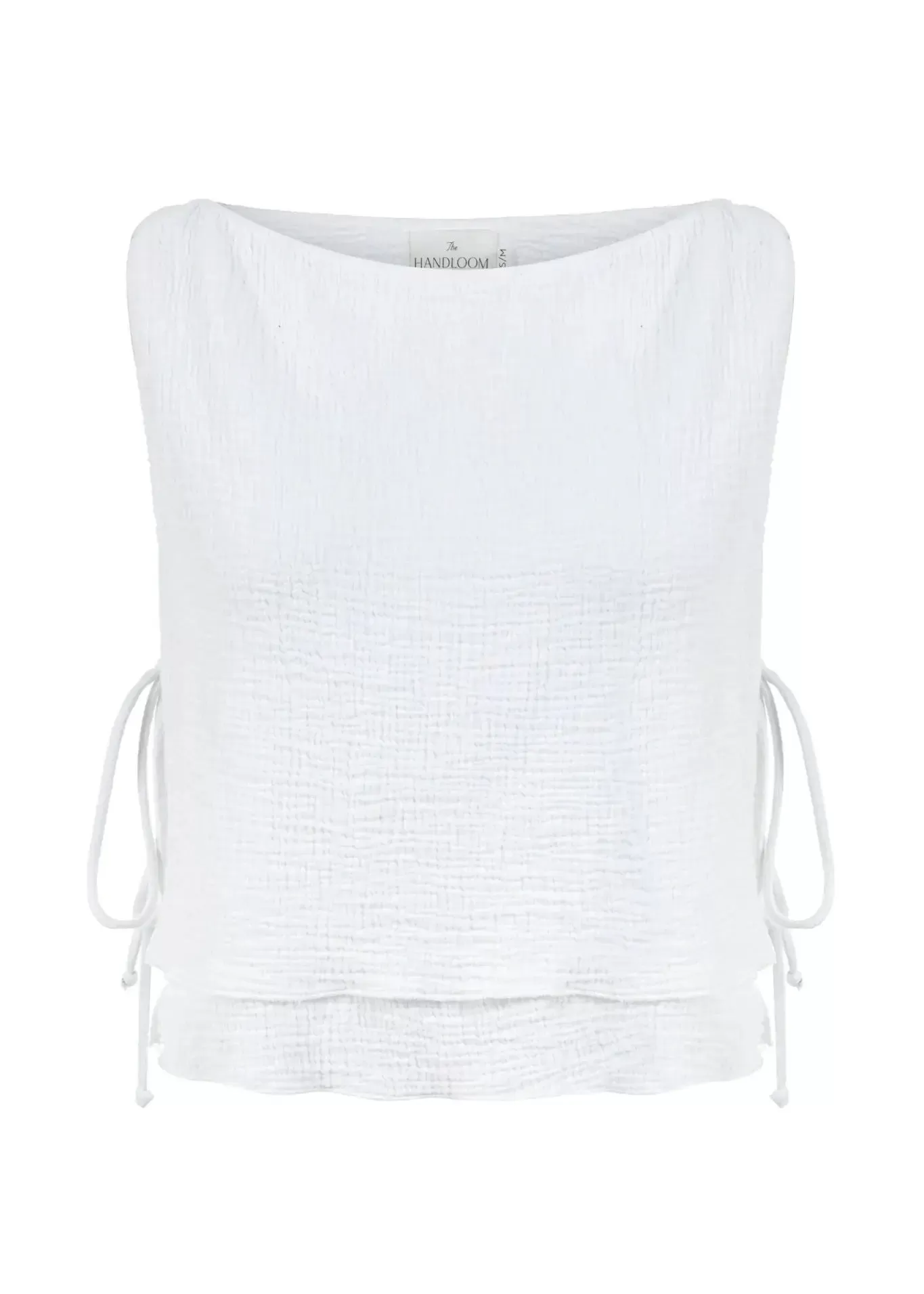 Mia Cotton Side Ties Top - White