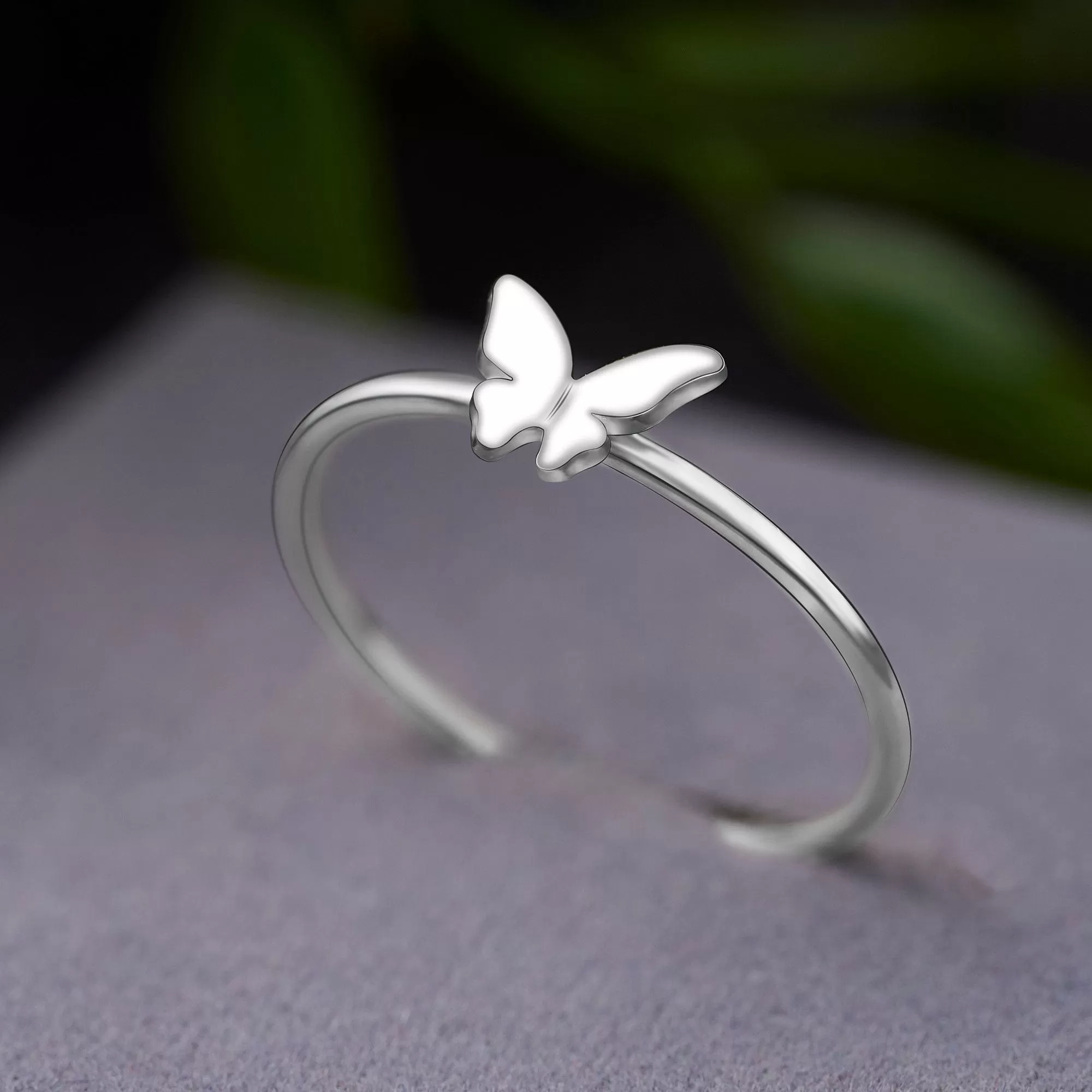 Mini Butterfly Ring Sterling Silver