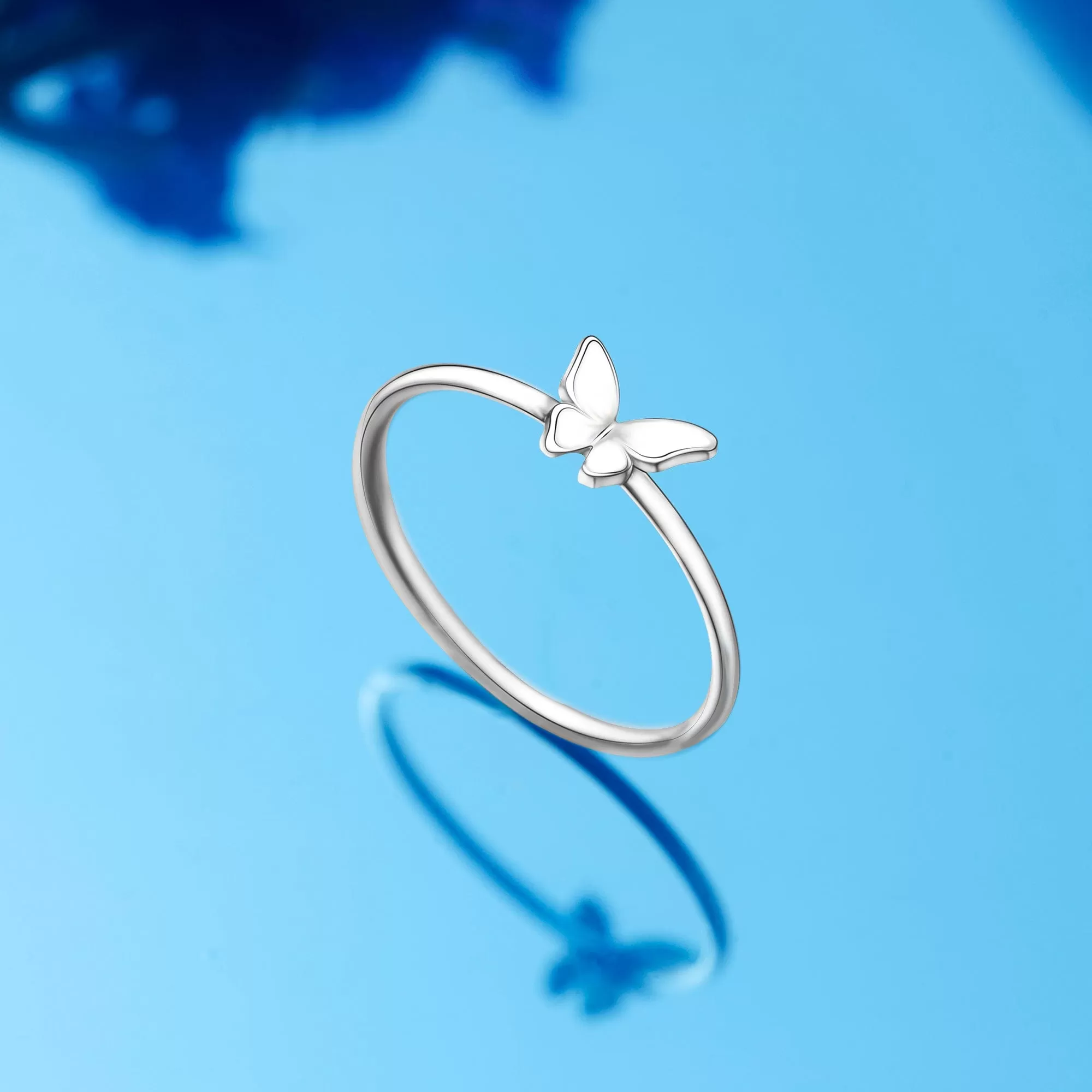 Mini Butterfly Ring Sterling Silver