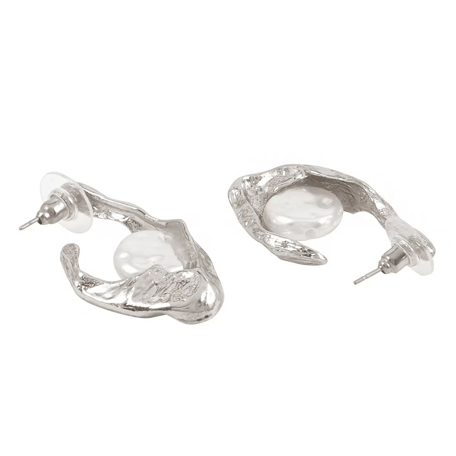 Nereida Pearl Silver Earrings