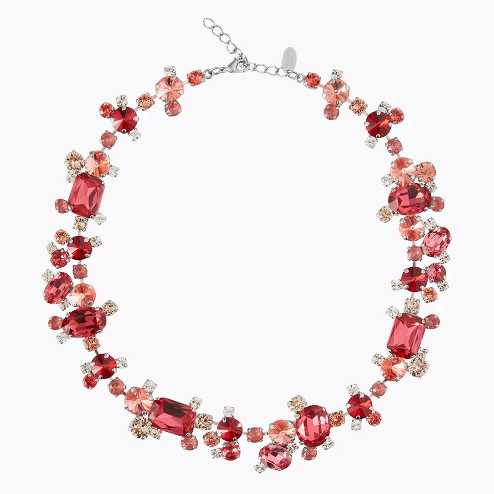 Noora Necklace / Mulberry Red Combo