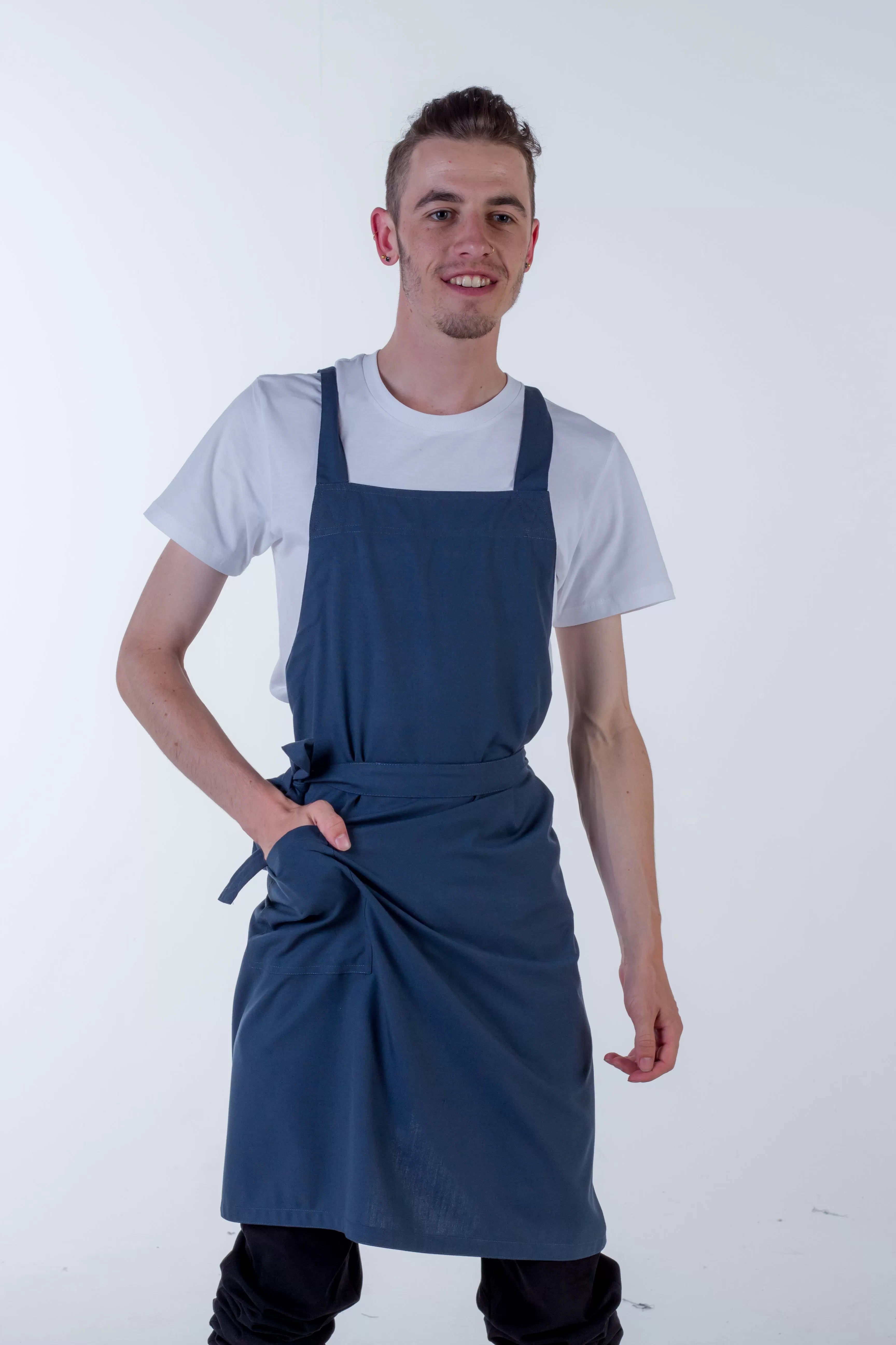 Orthodox Cross Over Apron Bluish Grey