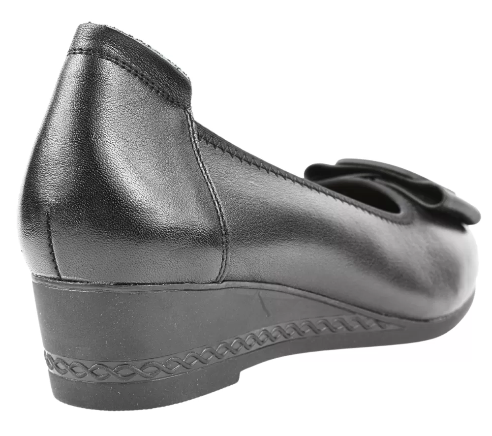 Pantofi casual, dama, PASS COLLECTION, X440009A negru, piele naturala