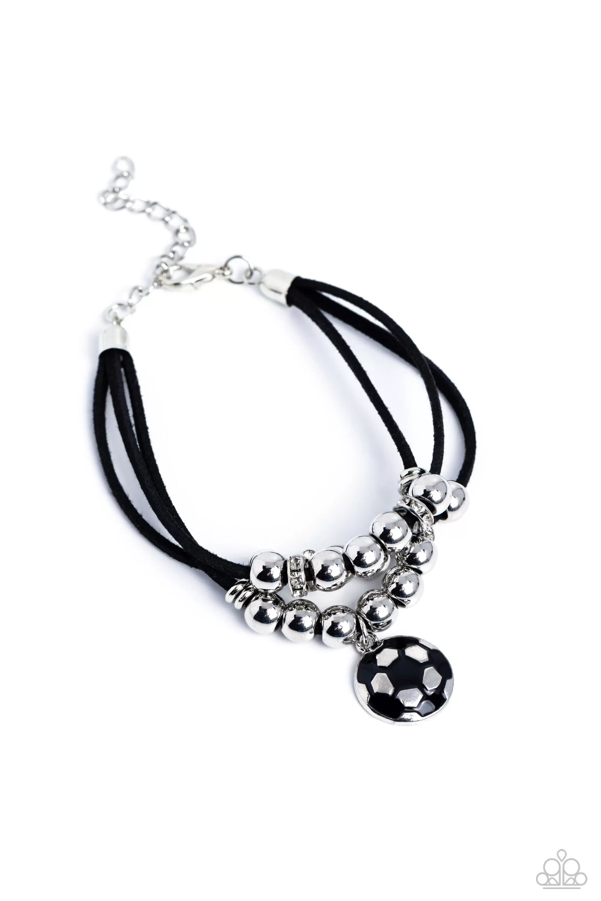 Paparazzi Soccer Player Black Bracelet