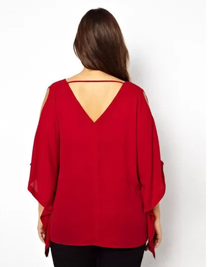 Plus Size Chiffon Top