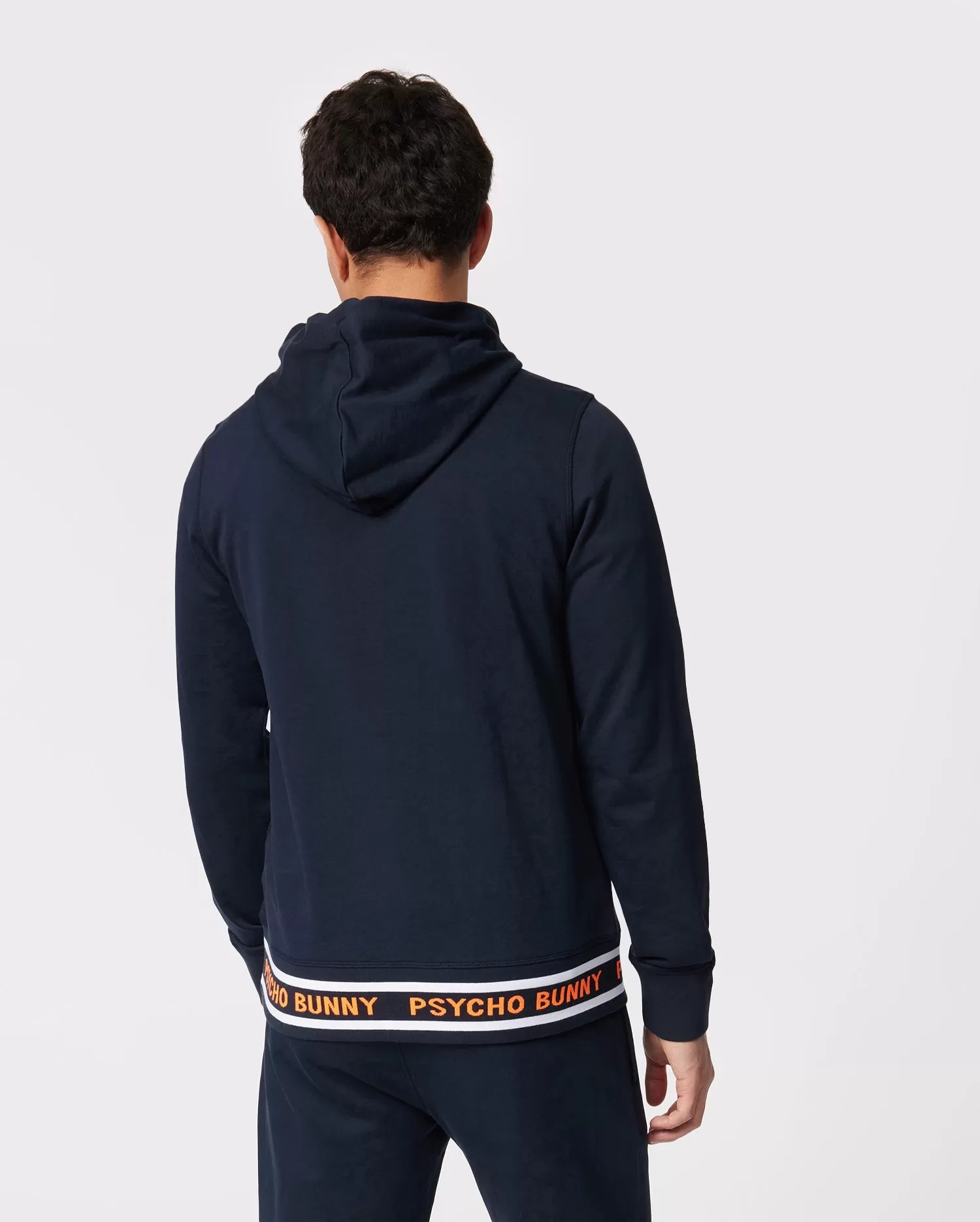 Psycho Bunny Mens Burks Popover Hoodie - Navy