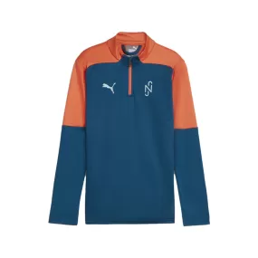 Puma Neymar Jr. Youth Creativity 1/4 Zip Top (Grey/Orange)