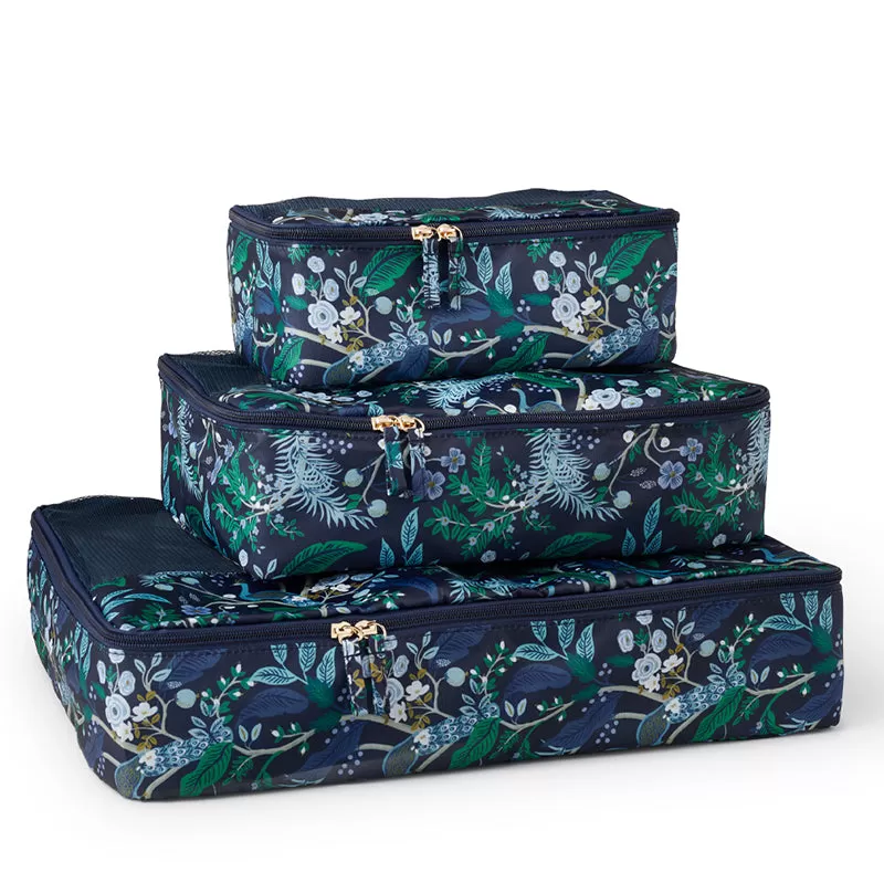 RIFLE PAPER CO. | Peacock Packing Cube Set