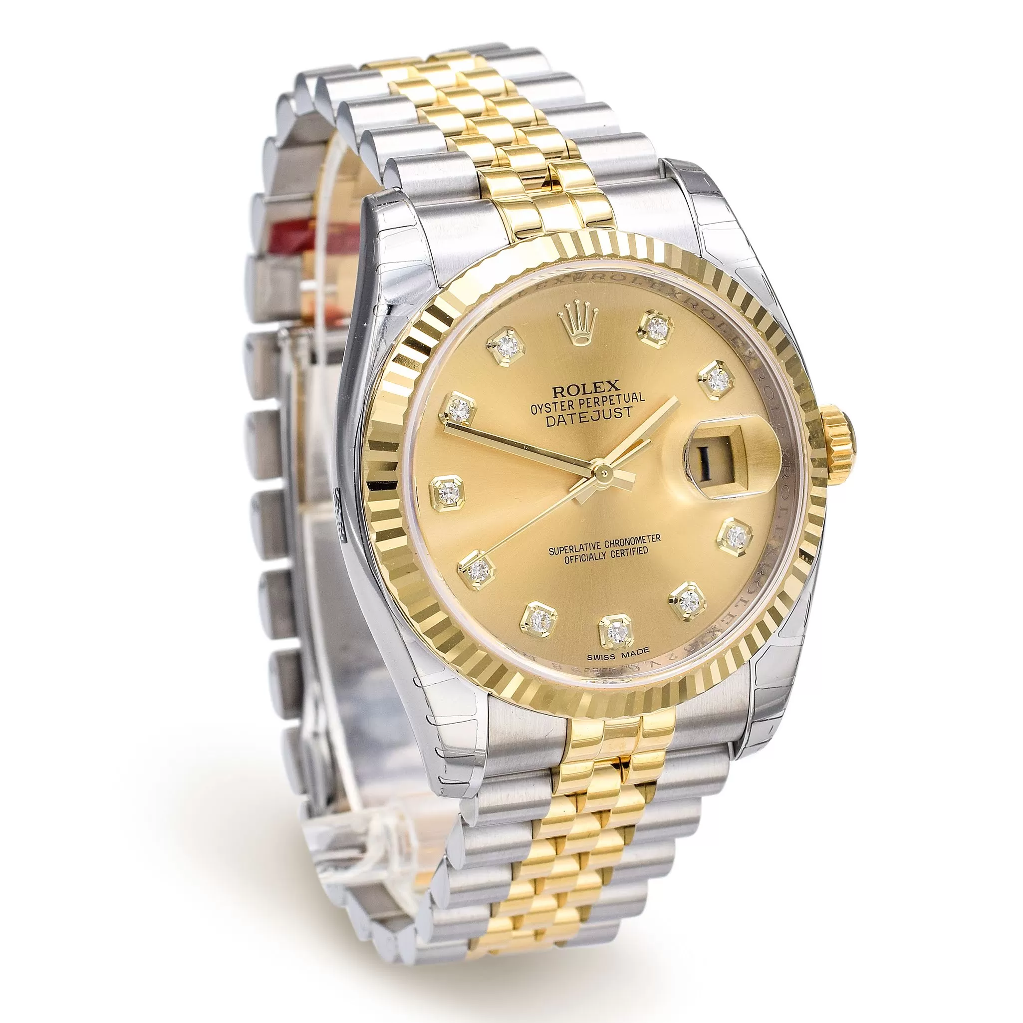 Rolex Datejust Diamond Dial Watch 116233 36mm Box Papers Brand New