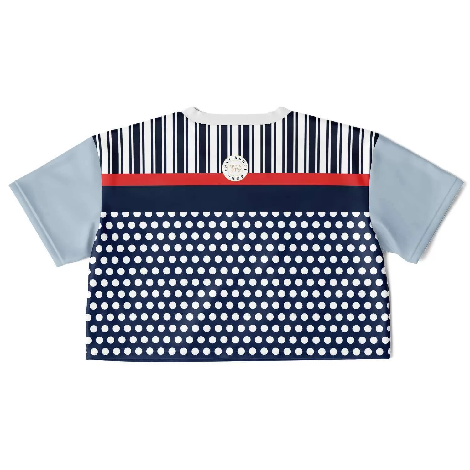 Sail Away Blue Polka Dot Crop Jersey