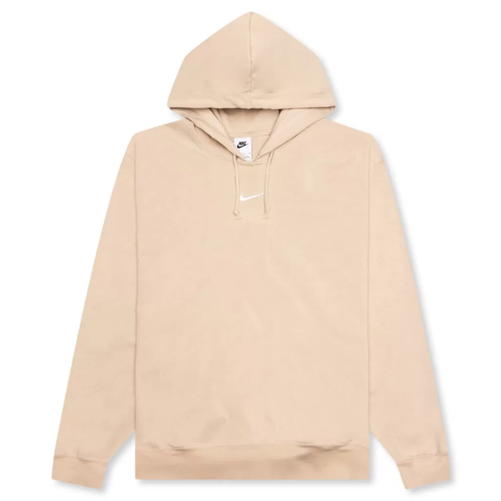 Sportswear Collection Essentials Women's Oversized Fleece Hoodie - Sanddrift/White