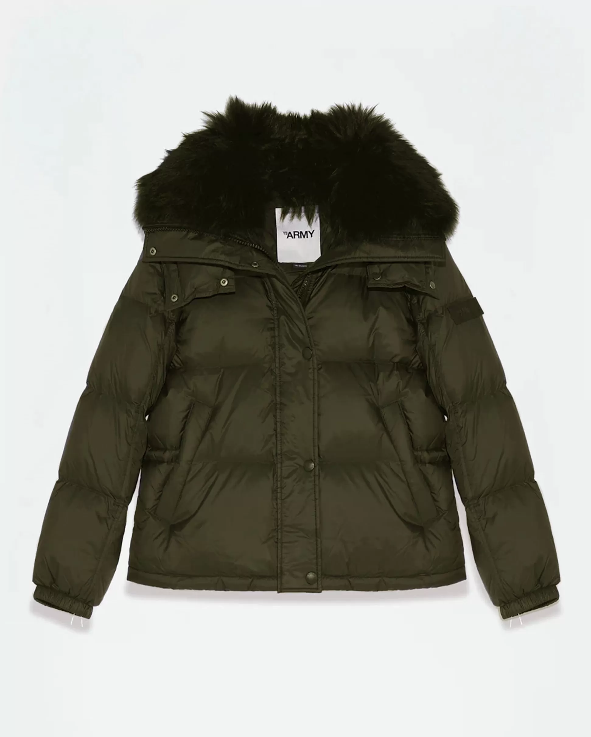 TECH FABRIC DOWN JACKET / HUNTER GREEN