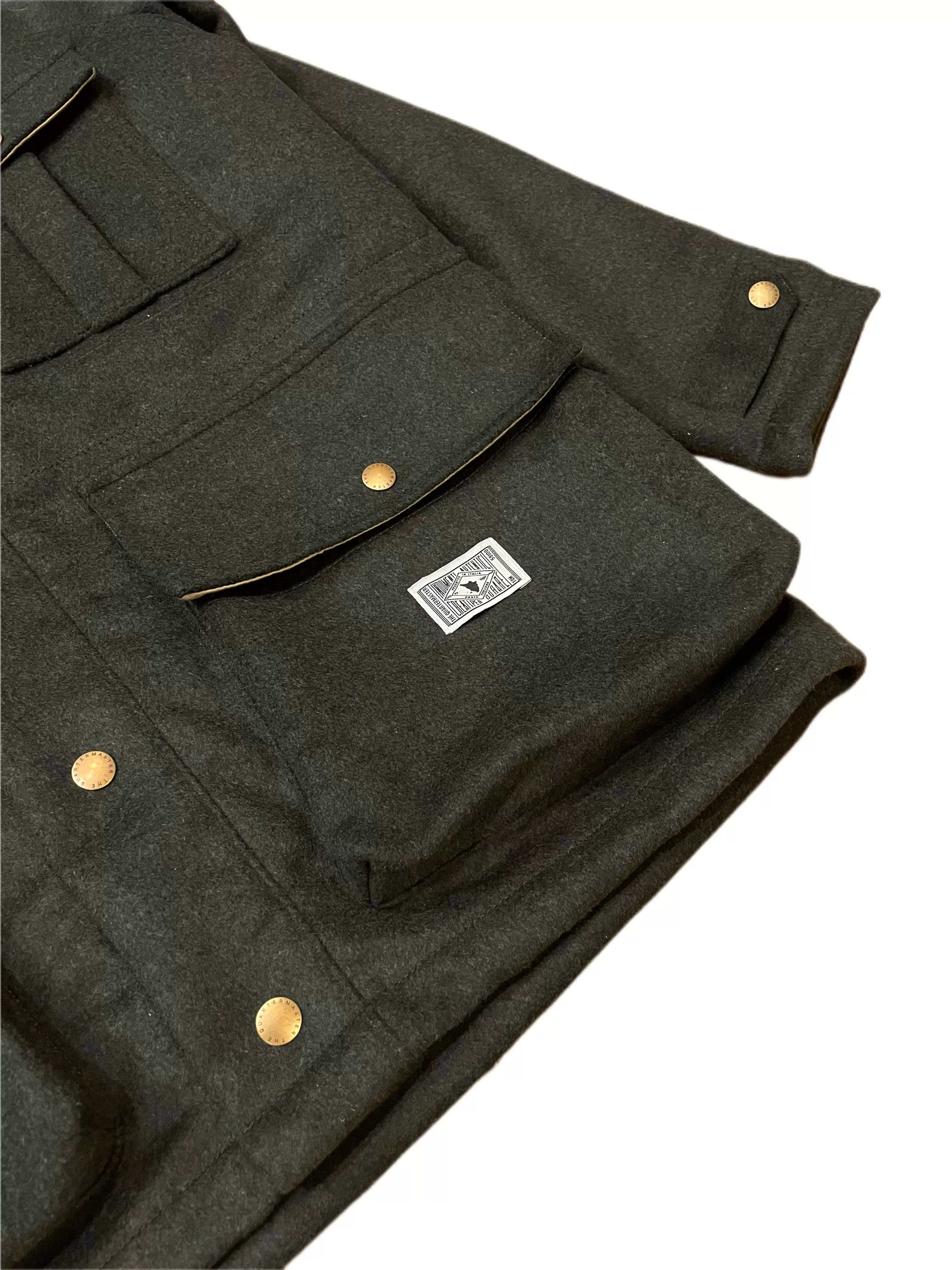 THE QUARTERMASTER Wool Anorak Jacket Green