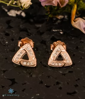 The Sparkly Triad Silver Rosegold Earstuds