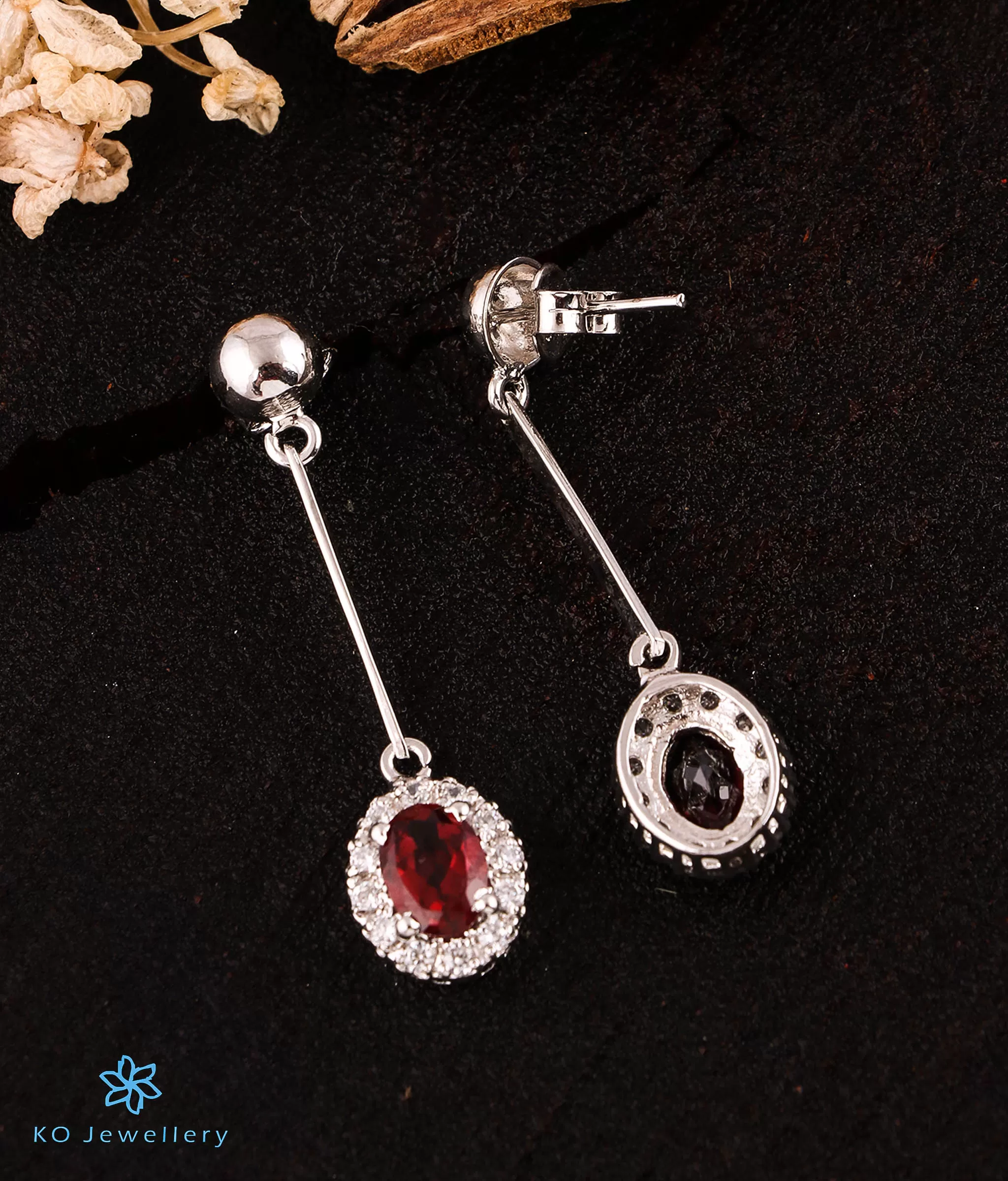 The Wine Cocktail Silver Earrings