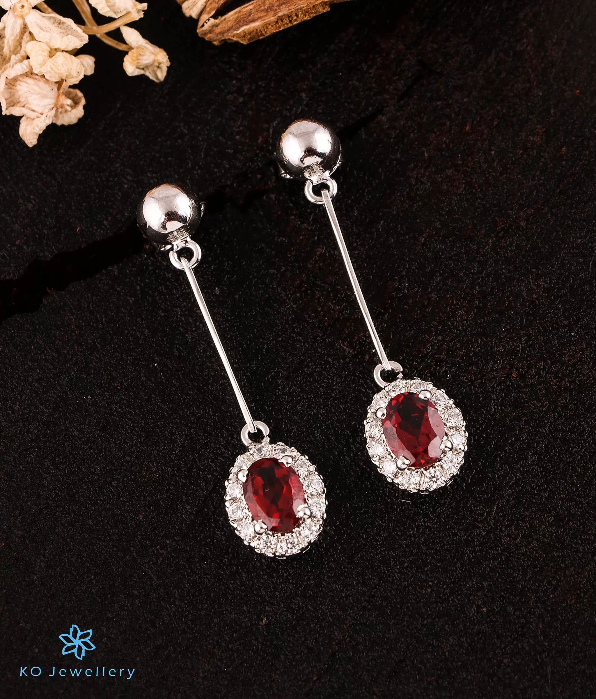 The Wine Cocktail Silver Earrings