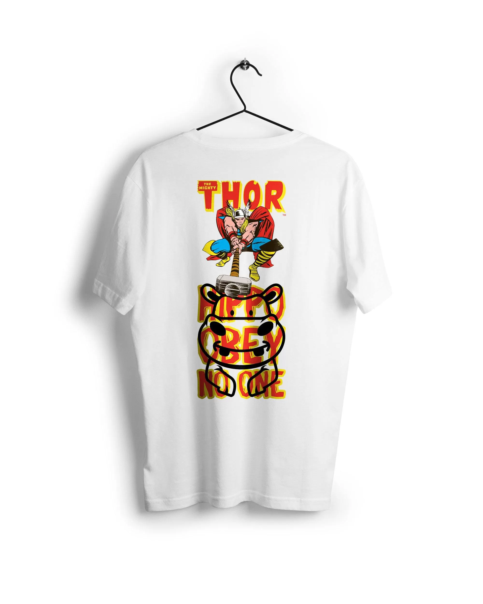 Thor Marvel X A Ravin Hippo - Digital Graphics Basic T-shirt White