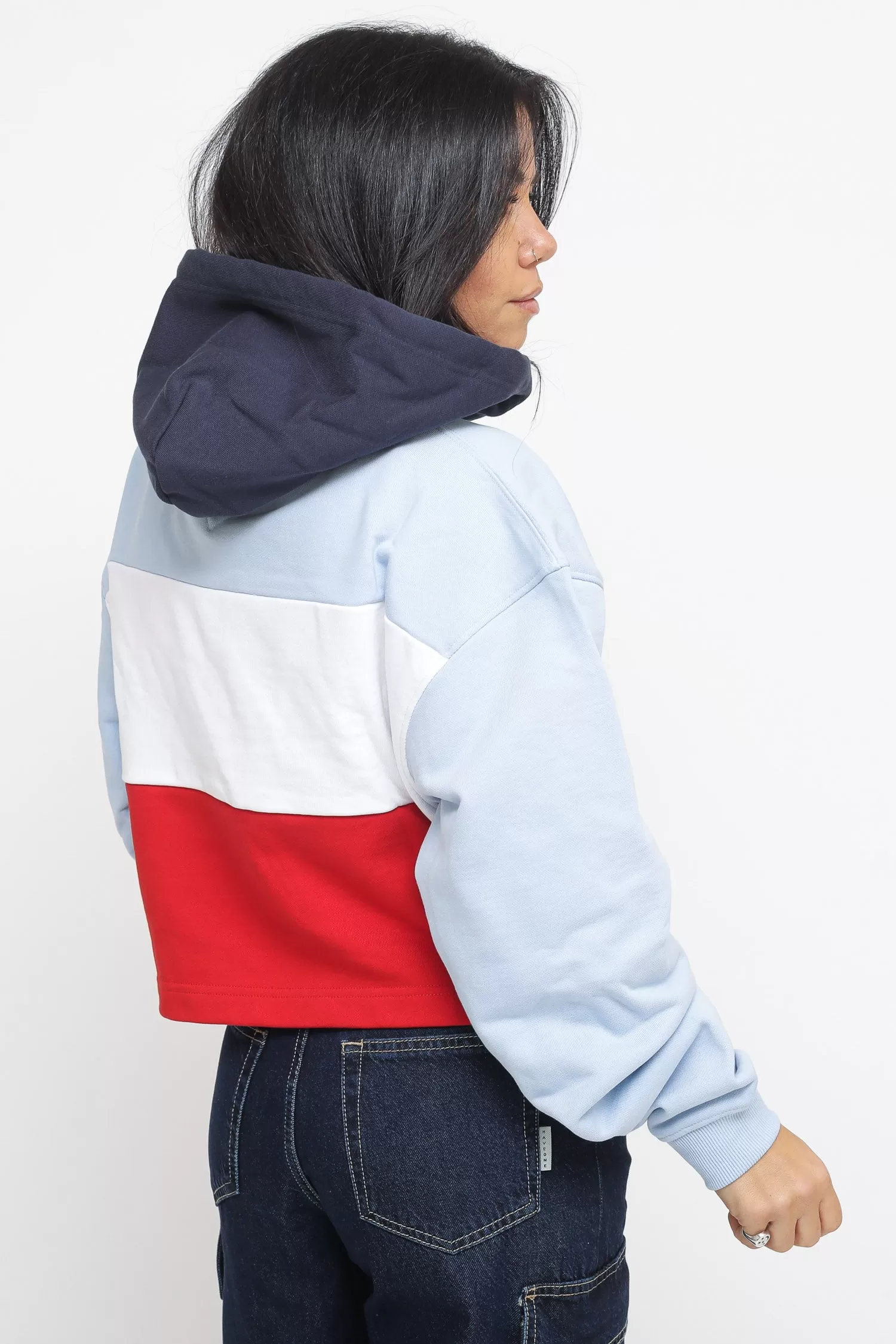 Tjw Crop Archive Hoodie - Twilight Navy Multi