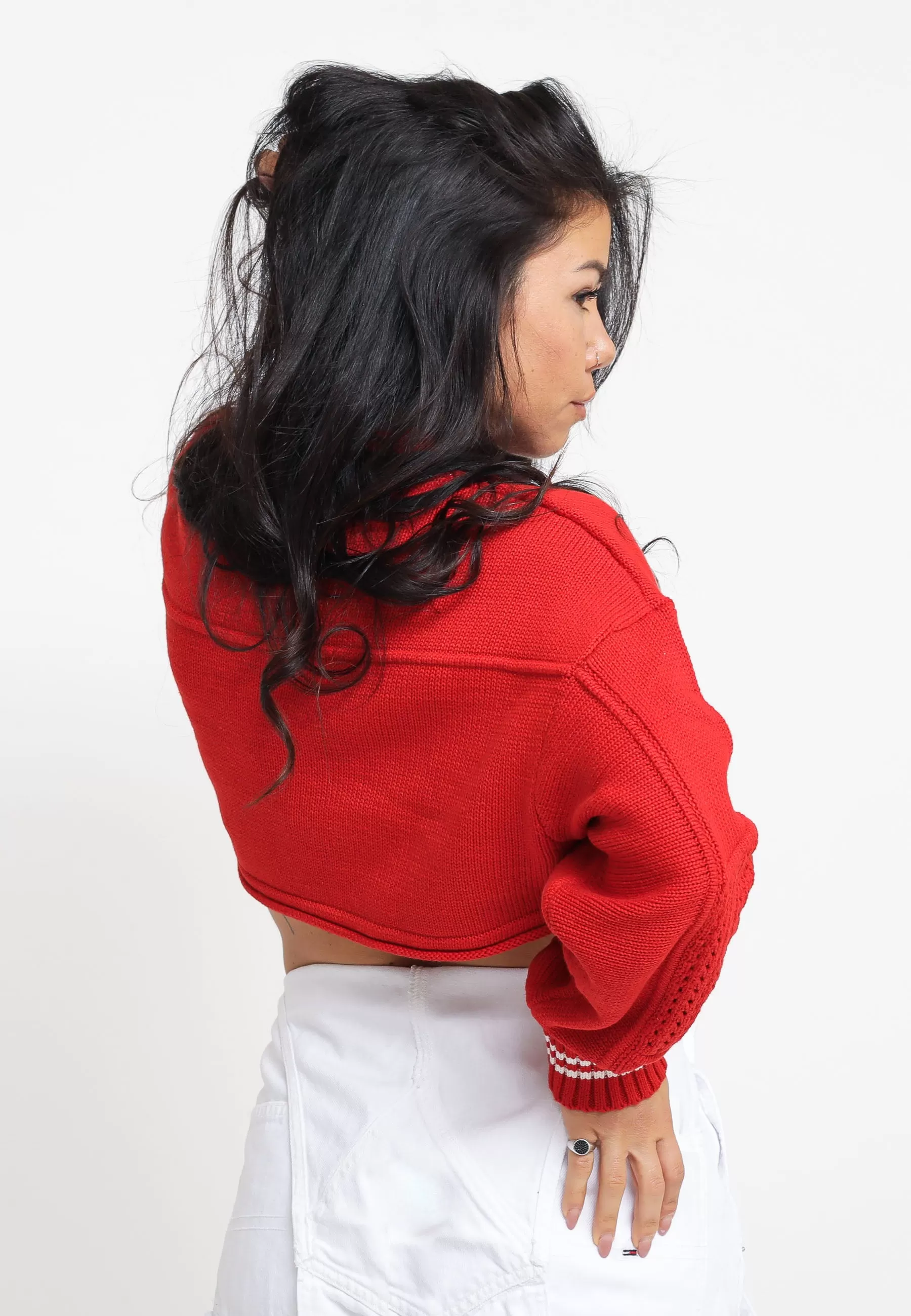 Tjw Super Crop 85 Sweater - Deep Crimson