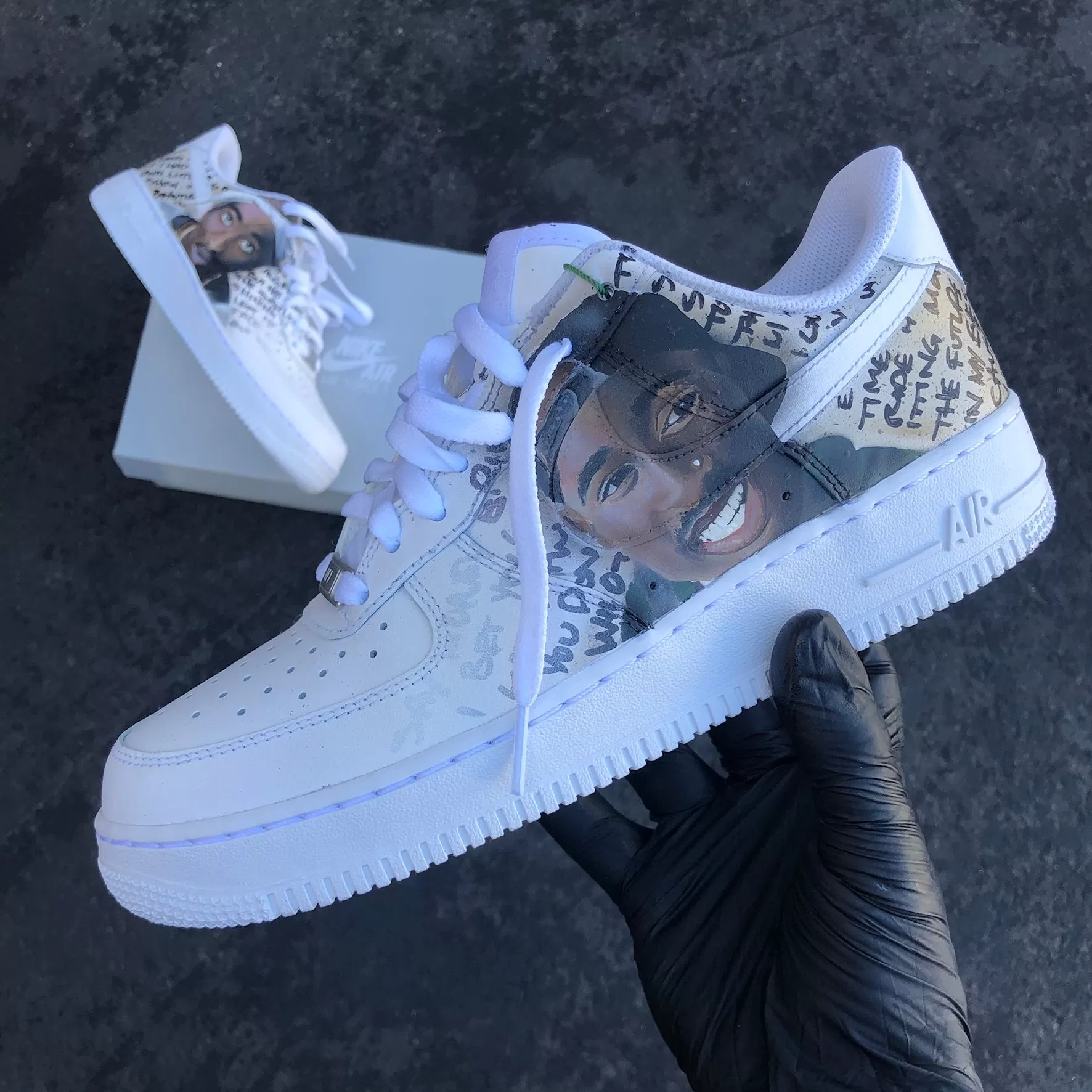 Tupac Portrait Nike Air Force 1s