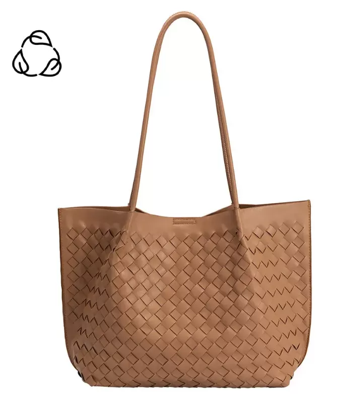 Victoria Vegan Leather Tote Bag - Tan