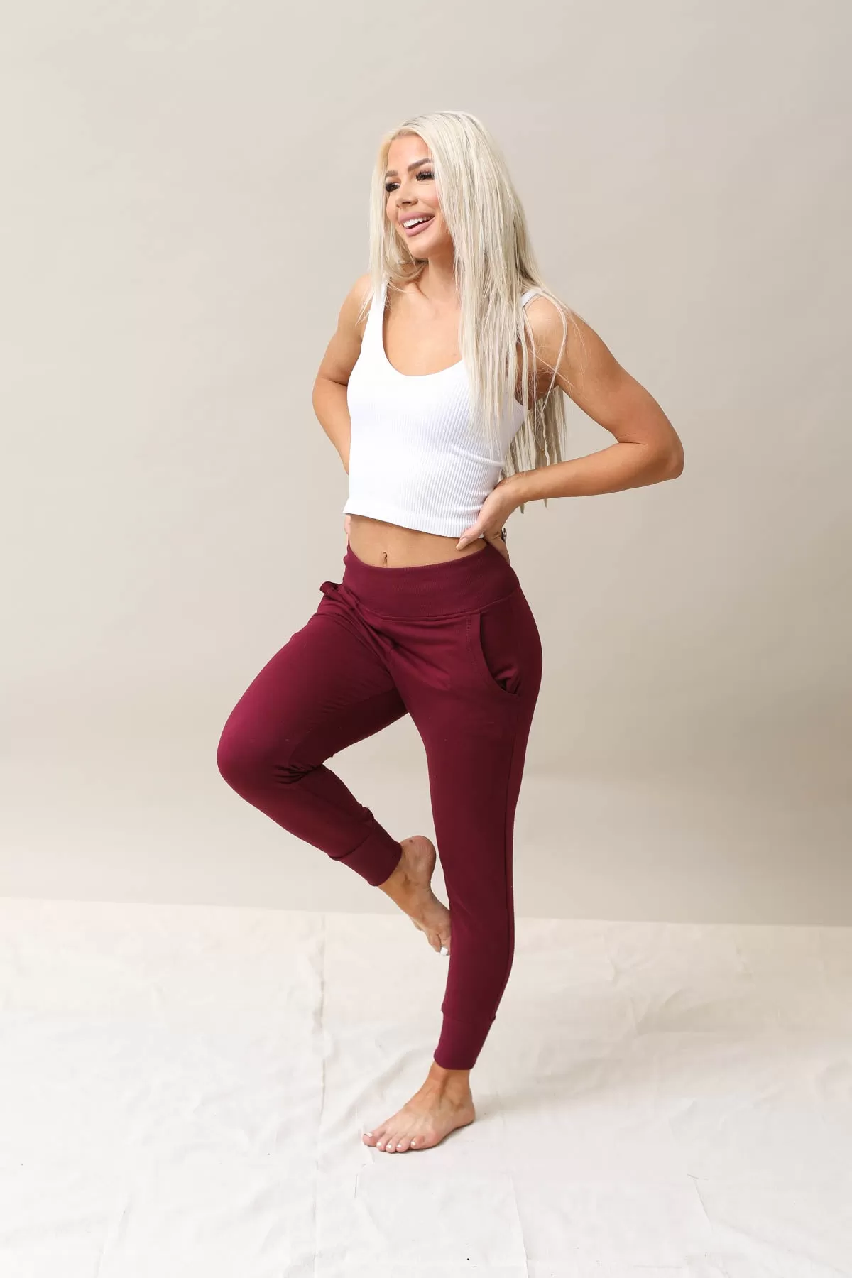 Wide Waist Band Stay In Joggers