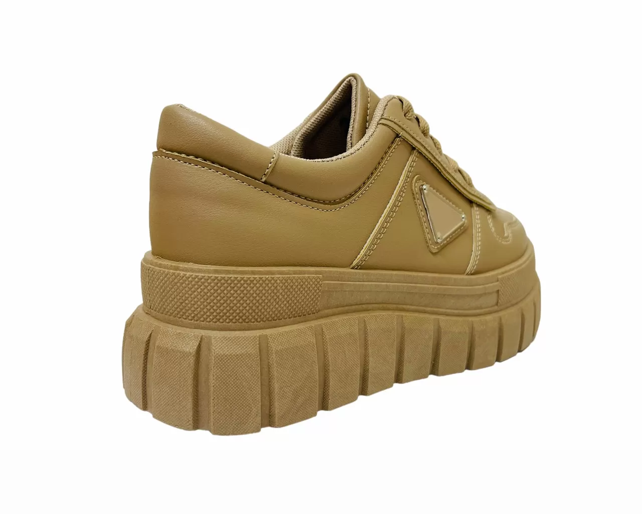 Women's Platform Chunky Sole Lace Up Trainers